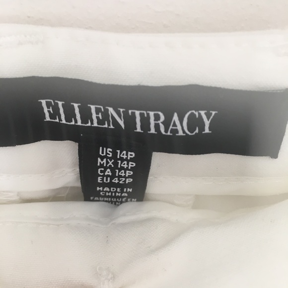 Ellen Tracy Off White Pants Size 14 P - Picture 3 of 8